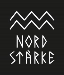 Nordstärke - Logo weiß auf schwarz